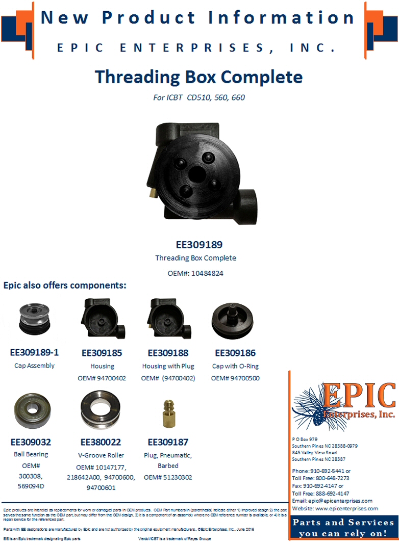 Threading Box Complete for ICBT CD510, 560, 660